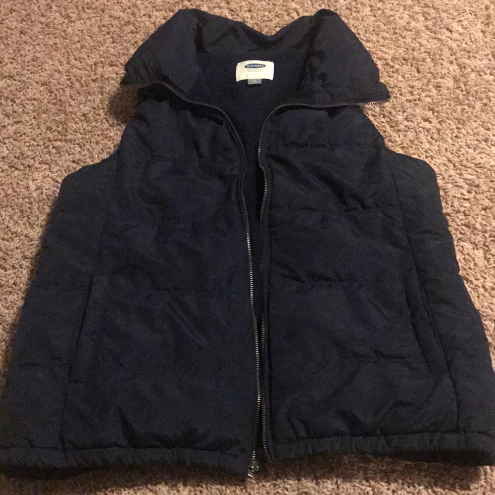 Old Navy puffer vest, navy, large